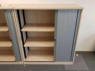 1240mm high maple tambour cupboards