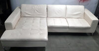 additional images for Minotti Cream Leather Sofa
