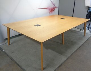 2800 x 1800mm Large Oak Boardroom Table