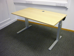 additional images for 1400mm Bene maple wood height adjustable desks CE