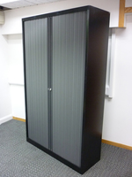 additional images for 1980mm high 1200mm wide Bisley black tambour cupboards