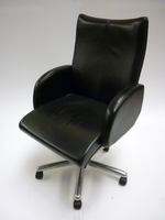 additional images for Hands of High Wycombe black leather Orion executive meeting chair (CE)