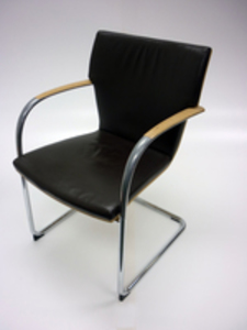 additional images for Brown leather meeting chair (CE)
