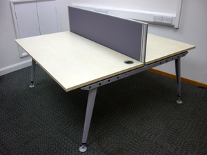 additional images for Pale maple bench desk systems. (CE) Per person: