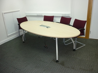 additional images for 2400x1200mm Steelcase maple oval meeting table