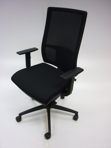additional images for Sitland black fabric, mesh back task chair CE