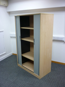 additional images for 1630mm high Tangent Qore Maple tambour cupboard
