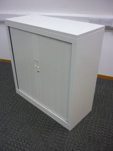 additional images for 1020mm high white tambour steel cupboards