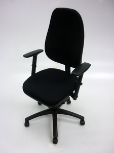 additional images for Black synchronous operator chair with adjustable arms