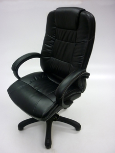 additional images for Black leather deluxe executive chair