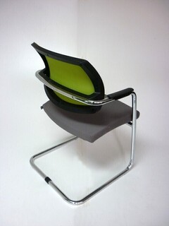 Grey amp lime green Sitland mesh meeting chairs