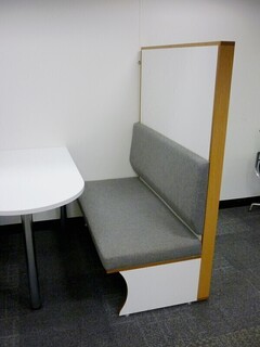Acoustic whitegrey meeting booths