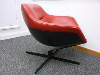 Cassina 277 Auckland Red leather designer tub chairs