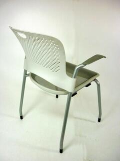 Herman Miller Caper white stacking chairs