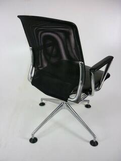 Vitra Meda black leather amp mesh conference chair