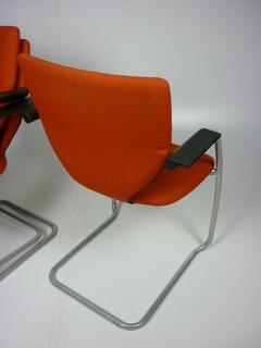Orangebox X10 stacking chair in orange