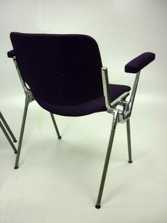 Castelli Rainbow DSC106 purple stacking chairs with arms