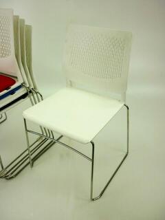 Pledge Vibe white stacking conference chairs