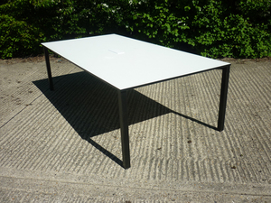 additional images for 2400x1200mm Techo white table with power
