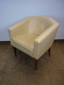 additional images for Light brown leather tub chair