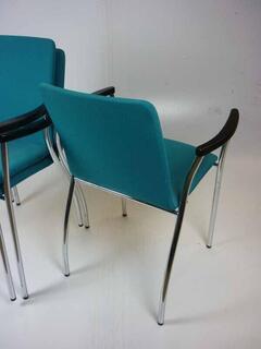 Bene green stacking meeting chairs