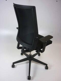 Bene B_Run black mesh back task chairs