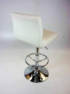 White faux leather stools