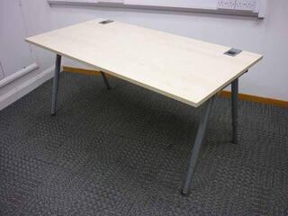 1600 silver 4 leg desk frame and choice of top