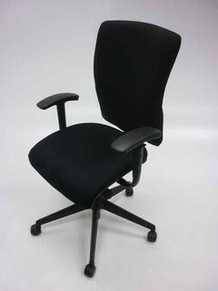 Black Orangebox Go chair with adjustable arms