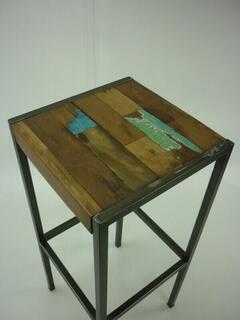 Reclaimed wood 4 leg stools