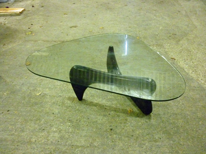 additional images for Noguchi style triangular glass coffee table