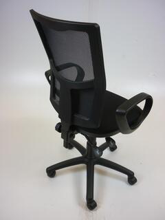 Black mesh back 2 lever operator chairs
