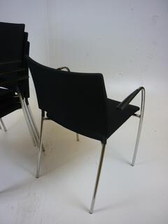 Black Lammhults Spira stacking chairs