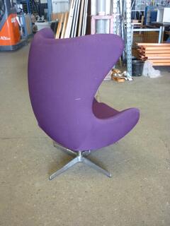 Purple egg swivel chair
