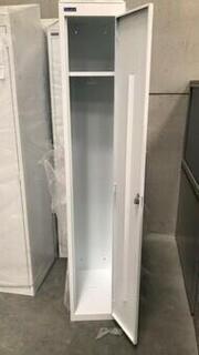 NEW Silverline white single door lockers