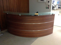 additional images for Clarke Rendall Eclypse walnut  reception counter (CE)