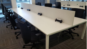 additional images for 1100w x 800d mm White bench desk tops (CE).  Price per person block of 4: