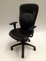 additional images for Giroflex MC2125 high back black leather task chair