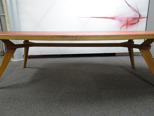 3000w mm Red and Oak Boardroom Table