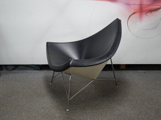 Vitra Coconut Chair in Black Leather