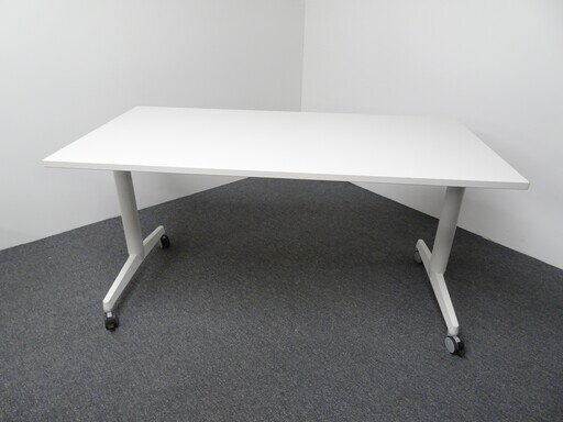 1500w mm Steelcase White Flip Top Table