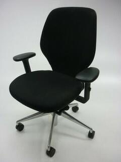 Orangebox ARA black task chair with arms and lumbar
