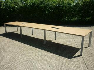 2400x1000mm oak Senator Cameleon table