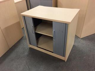 Desk high Elite ash tambour cupboard