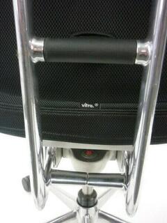 Vitra HeadLine task chairs in black with aluminium spine