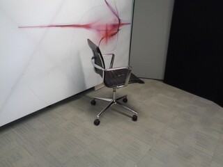 Black and Chrome Meeting Chair