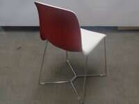 additional images for Red and White Plastic Shell Chair