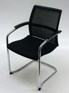 additional images for Black mesh back Sedus Open UP stacking meeting chair