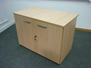 additional images for Desk high 1000mm wide beech cupboard