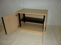 additional images for Beech double door desk high cupboard
